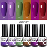 Maytrends 6Pcs/Set Gel Nail Polish Popular Colors In Autumn Semi Permanent Soak Off UV LED Nail Art Gels Nail Gel Polish