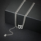 Fashion Stainless Steel Small Uneven Folds 2 Love Necklace High-end Sense Party Accessories Non-fading High-quality Gifts