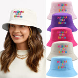 Maytrends Manana Sera Bonito Print Fisherman Hat Karol G Bucket Hat Breathable Couple Hat Woman Visors Sun Caps Reversible Panama Bob