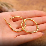 Maytrends Minimalist Women Smooth Big Circle Hoop Earrings Gold Color Stainless Steel Round Loop Earring Statement Jewelry Brincos