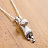 Simple Japanese and Korean Cute Kitty Necklace Female Cat Pendant Necklace Birthday Party Jewelry Gift Accessories