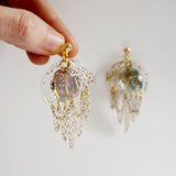 Maytrends Original Resin Jellyfish Tassel Dangle Earrings For Women Fashion Trend Unique Crystal Beads Designer Long Earrings Jewelry