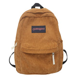 Cute Corduroy Preppy Backpack