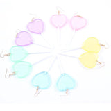 Maytrends Kpop Egirl Sweet Multicolor Love Heart Lollipop Pendant Earrings for Baby Girl Women Jewelry Unique Candy Earring Korean