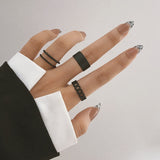 Maytrends The Tide Cool Ring Set Female Korean Ring Ring Net Red Jewelry Not Fade Color Ring Cold Wind Hip Hop Index Finger Ring