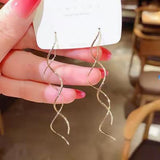 New Super Fairy Bow Zircon Temperament Long Tassel Design Earrings For Women Korean Fashion Earring Birthday Party Jewelry Gifts