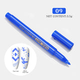 Maytrends Nail Art Drawing Graffiti Pen Waterproof Painting Liner Brush DIY 3D Abstract Lines Fine Details Flower Pattern  Manicure Tools