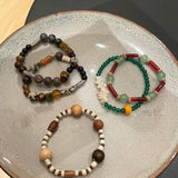 Natural Agate Beaded Bracelet Women's Retro Ethnic Style Bracelet Friendship Birthday Party Holiday Jewelry Accessories