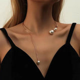 Atmospheric Gold Winding Ring Pendant Collarbone Chain Necklace For Women Korean Fashion Necklaces Birthday Party Jewelry Gifts