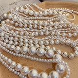 Maytrends French Vintage Style Baroque Imitation Pearl Necklace Women's Elegant Collar Chain Luxury Necklaces Jewelry Wholesale