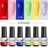 Maytrends 6Pcs/Set Gel Nail Polish Popular Colors In Autumn Semi Permanent Soak Off UV LED Nail Art Gels Nail Gel Polish