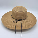 Maytrends Summer Simple Floppy Sun Hat Women Wide Brim Beach Hat Girls Seaside Travel Foldable Straw Hat Sunscreen UV Protection Lady Cap