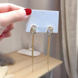 Maytrends New Style Simple Hollow-out Flower Pearl Celebrity Atmosphere Earrings Fashion Retro Earrings Earrings for Women