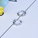 Silver Color Circle Arc Earrings Trendy Retro Simple Hot Sexy Exquisite Couple Valentine's Day Gift Cерьга