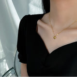 Fashion Gold Plated Love Heart Necklace For Women Man Pendant Hanging Chain Choker Necklace Valentine's Day Gift Jewelry