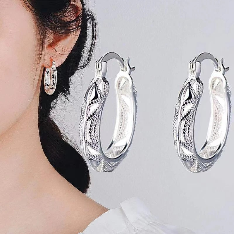 Maytrends Ethnic Silver Color Metal Leaf Women's Earring Vintage Round Inlaid Green Zircon Long Personality Dangle Earrings Gift