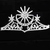 Maytrends Baroque Star Crown Crystal Bridal Tiaras Rhinestone Pageant Diadem Bride Star Headdress Wedding Hair Accessories Tiara De Noiva