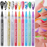 Maytrends Nail Art Drawing Graffiti Pen Waterproof Painting Liner Brush DIY 3D Abstract Lines Fine Details Flower Pattern  Manicure Tools