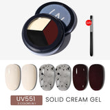 Maytrends 3Colors Solid Nail Gel Full Coverage Canned Gel Soak Off UV LED Painting Gel DIY Creamy Texture Nail Gel Polish Nail Art