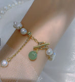 Vintage Freshwater Beads Charms Bracelets for Women Luxury Jewelry Cubic Zircon Bracelet  Bangles