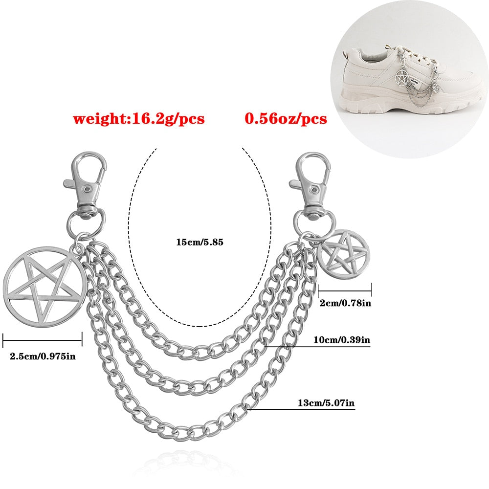 Maytrends Cosysail Charm Cross Tassel Pendant Boot Shoe Chain Jewelry for Women Unisex Trendy Sports Shoes Chain Party Jewelry Gift