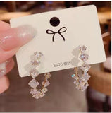 New Super Fairy Bow Zircon Temperament Long Tassel Design Earrings For Women Korean Fashion Earring Birthday Party Jewelry Gifts