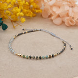 Simple Bohemian National Wind Bead Bracelet Agate Natural Stone Woven Beads Bracelet for Women