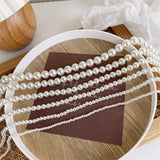 Maytrends Trend Elegant Pearl Necklace For Women Fashion White Imitation Pearl Choker Necklace Wedding Bridesmaid Jewelry