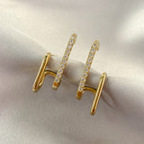 New Design Irregular U-shaped  Earrings For Woman Korean Fashion Jewelry Unusual Accessories For Halloween Party Girls