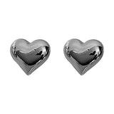 Maytrends Minimalist Silver Color LOVE Heart Stud Earrings for Women Trendy Elegant Wedding Bride Jewelry Prevent Allergy