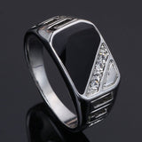 Maytrends New Metal Glossy Rings for Men Geometric Width Signet Square Finger Punk Style Fashion Ring Jewelry Accessories