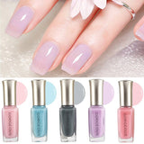 10ML Candy Color Nail Polish  Translucent Jelly Non-toxic Nail Polish  Long Lasting Non-peelable Women Nail Gel Polish 12 colors