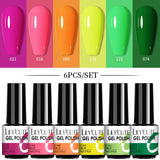 Maytrends 6Pcs/Set Gel Nail Polish Popular Colors In Autumn Semi Permanent Soak Off UV LED Nail Art Gels Nail Gel Polish