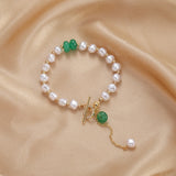 1 PC Fashion Irregular Imitation Pearl Pendant Bracelet Necklace Beads Lucky Charm Bracelet Necklace Jewelry Gift