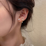 Korean Fashion Elegant Tulip Zircon Stud Earring Mermaid Tail Shape Ear Studs For Women Party Sweet Temperament Jewelry Gifts