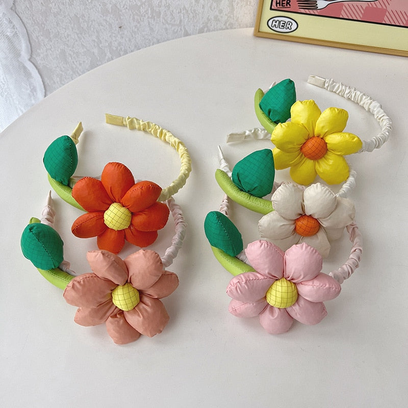 Maytrends New Korean Sweet Flower Bezel Hairbands Headbands for Women Girls Kids Children Hoop for Party Decorate Hair Bands Accessories