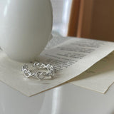 Vintage Silver Plated Twisted Love Braided Ring Wedding Festival Party Gift Jewelry Women Daily Decorations