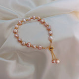 Korea Hot Selling Fashion Jewelry Simple White Natural Freshwater Pearl Bracelet Women's Daily Wild Bracelet