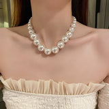 Maytrends French Vintage Style Baroque Imitation Pearl Necklace Women's Elegant Collar Chain Luxury Necklaces Jewelry Wholesale