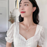 Maytrends Korean Version Acrylic Butterfly Pendant Necklace For Women Gold Color Butterfly Necklace Simple Elegant Jewelry Wholesale