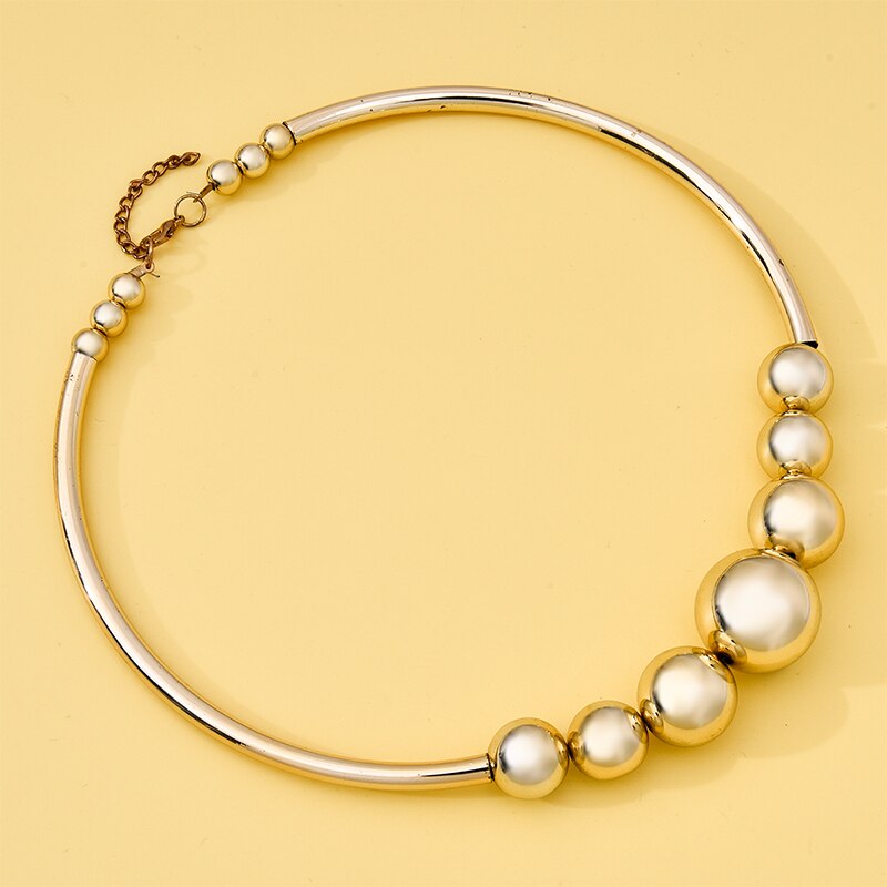 New Advanced Simple Elegant Metal Circle Choker Necklace For Women Korean Fashion Necklaces DailyJewelry Birthday Party Gifts