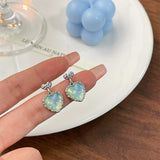 Sweet Dream Color Changing Love Mermaid Concubine Light Green Earrings Shiny INS Style Earrings Party Jewelry Gift Accessories