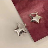 Maytrends Korean Trend Metal Star Pentagram Stud Earrings for Women Girls Lucky Ear Rings Statement Earings Jewelry Party