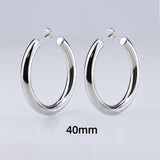 Maytrends Stainless Steel Big Circle Hoop Earrings for Women Creative Silver Plated Thread Twisted Ear Buckle Huggies Statement Jewelry