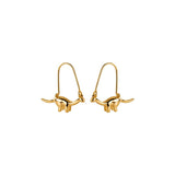 Maytrends Original Shining Gold Mini Dinosaur Stud Earrings For Women Fashion Trend Copper Korean Cute Animal Hook Earrings Jewelry