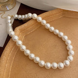 Maytrends French Vintage Style Baroque Imitation Pearl Necklace Women's Elegant Collar Chain Luxury Necklaces Jewelry Wholesale