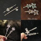 New Fashion Elegant Rhinestone Hairpins Gifts Women Girls Hair Clips Pins Barrettes Accessories Hairgrip Headdress Headwear