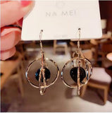 Light Luxury Opal High-end Pendant Personalised Earrings For Women Korean Fashion Earring Daily Birthday Party Jewelry Gifts