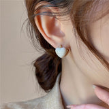 Purple Crystal Flower Stud Earrings For Woman Korean Fashion Jewelry Wedding Party Girl Elegance Set Accessories