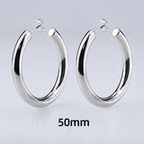 Maytrends Stainless Steel Big Circle Hoop Earrings for Women Creative Silver Plated Thread Twisted Ear Buckle Huggies Statement Jewelry